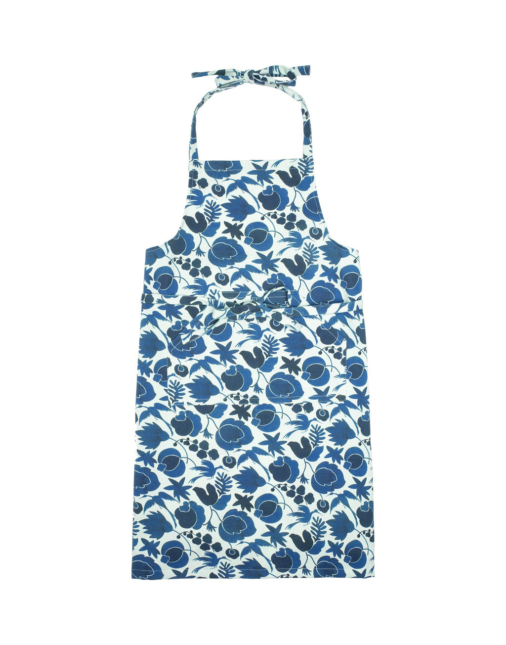 Apron With Pocket in Wildbird Blue