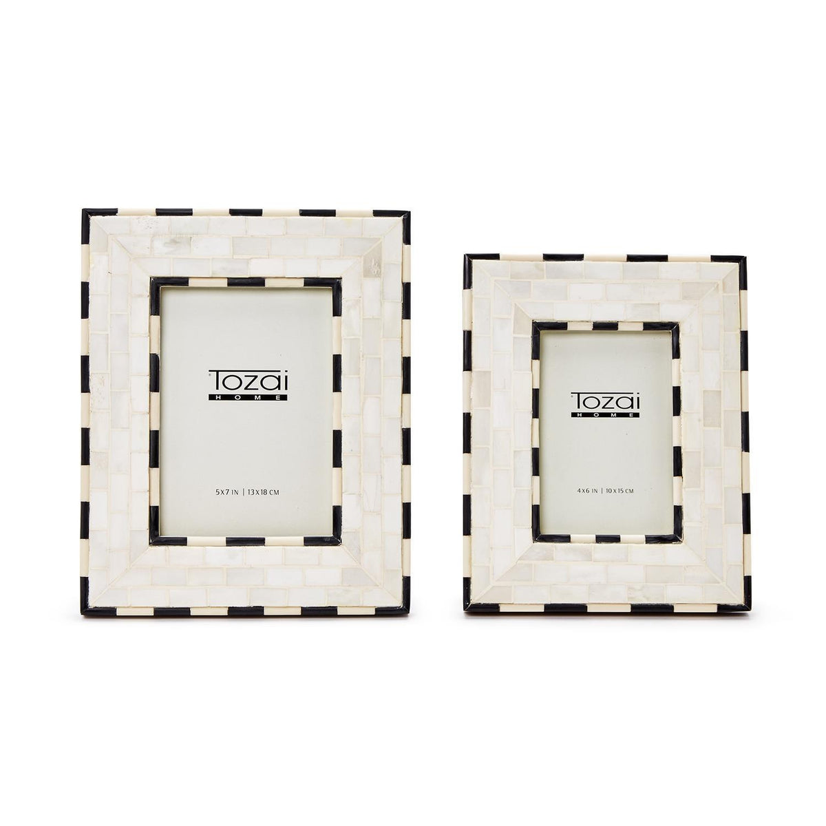 Brick Pattern Photo Frames, Set of 2