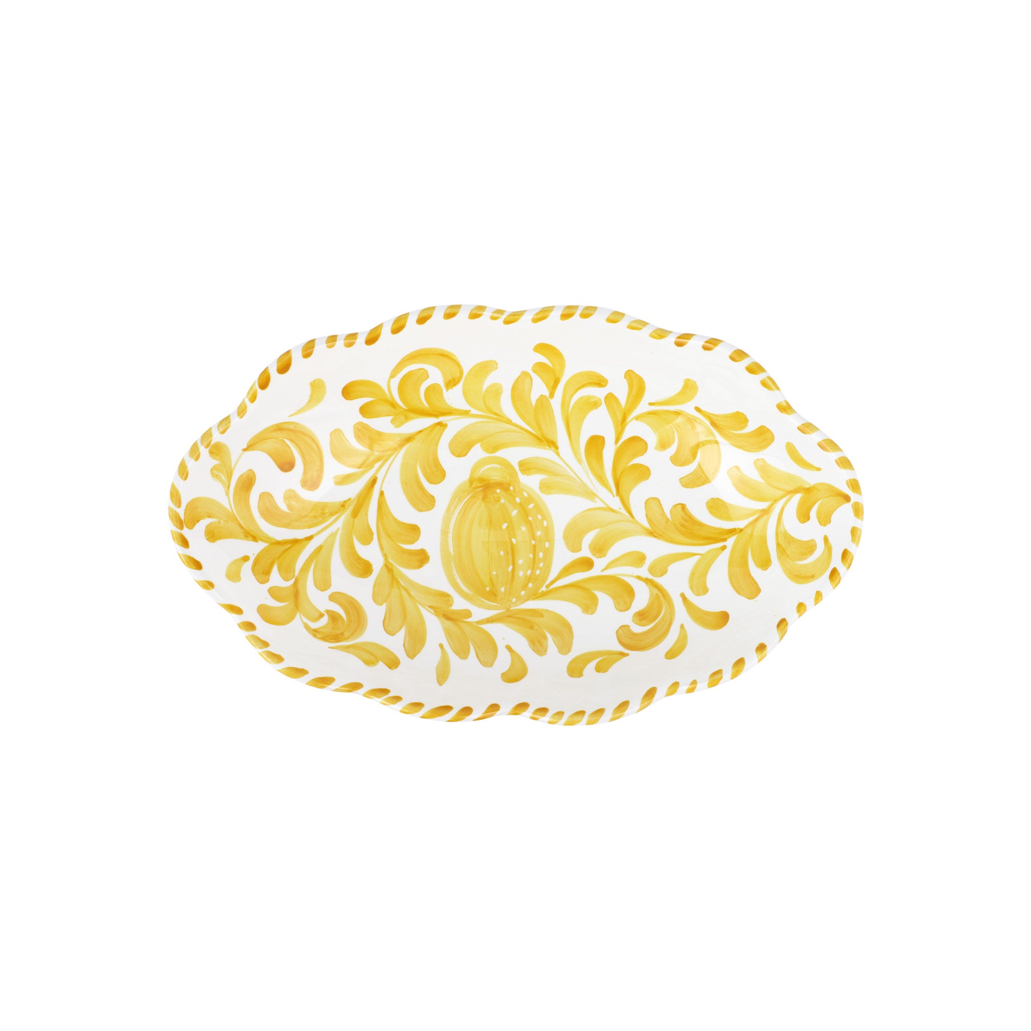 Arezzo Yellow Oval Bowl in Yellow