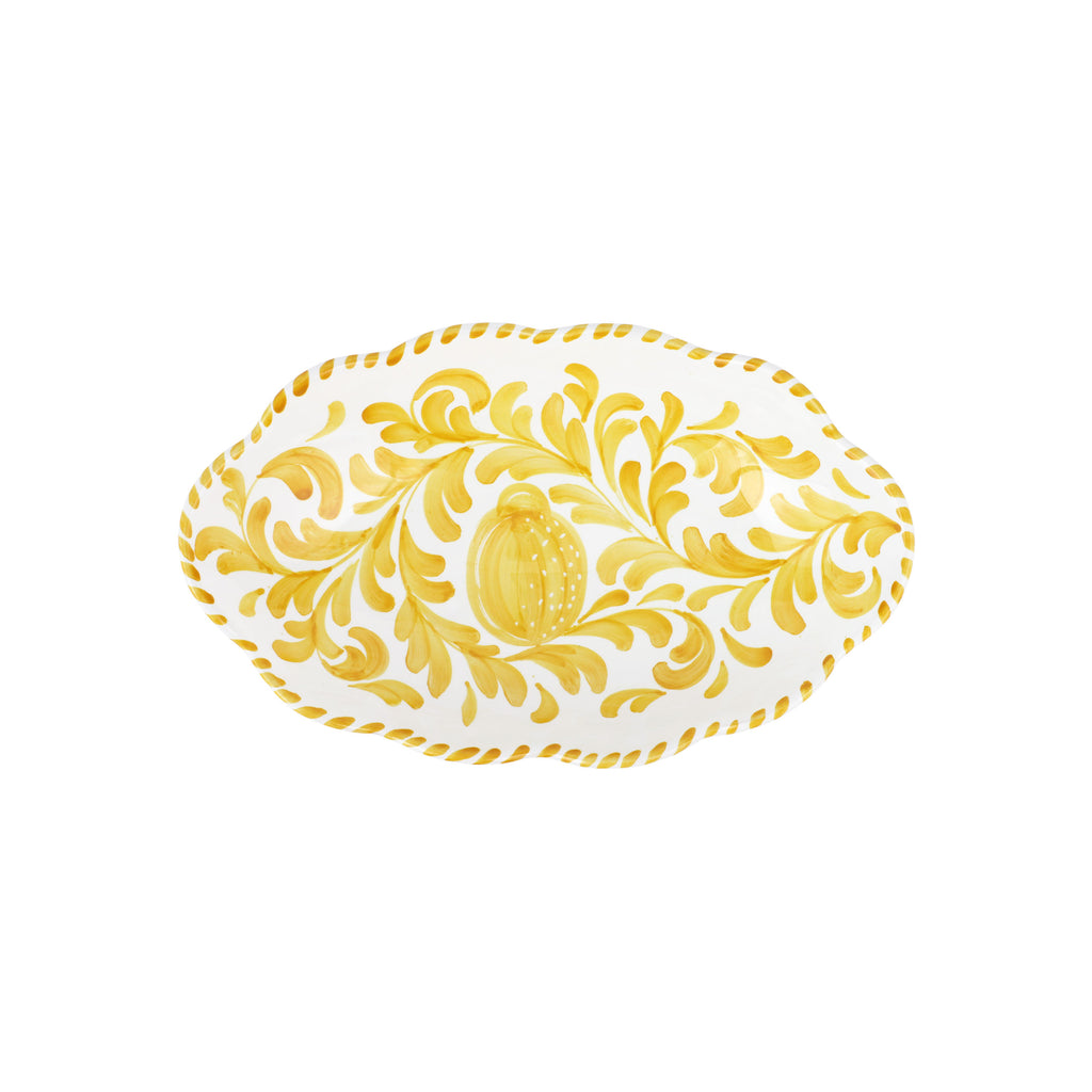 Arezzo Yellow Oval Bowl in Yellow
