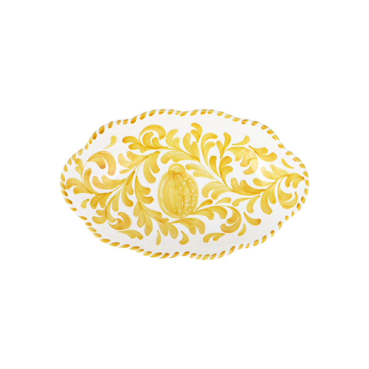 Arezzo Yellow Oval Bowl in Yellow