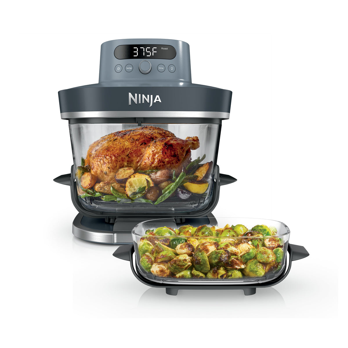 Ninja Crispi Pro 6-in-1 Glass Countertop Air Fryer, Cyberspace