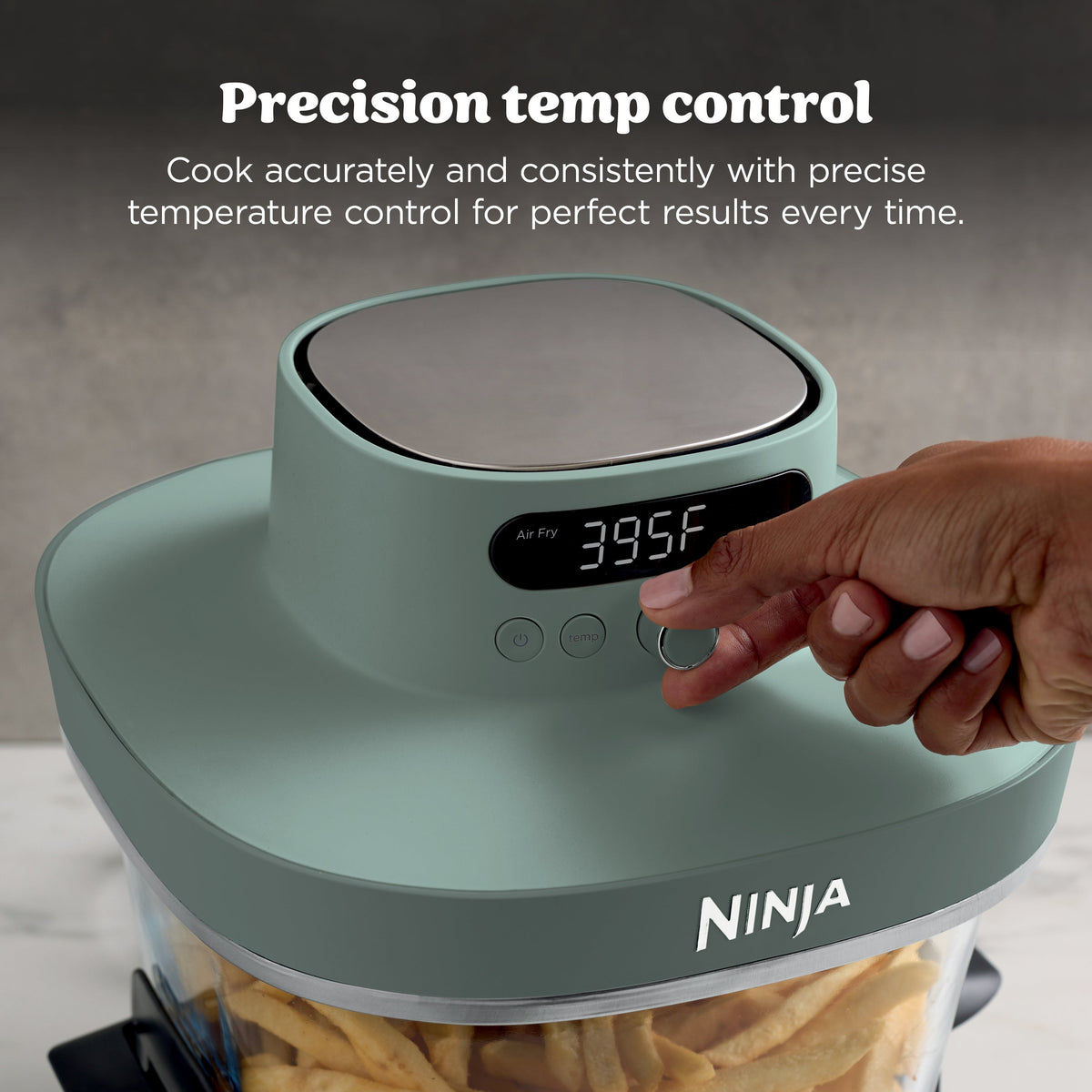 Ninja Crispi Pro 6-in-1 Glass Countertop Air Fryer, Ash Gray