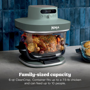 Ninja Crispi Pro 6-in-1 Glass Countertop Air Fryer, Ash Gray