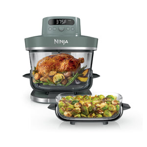 Ninja Crispi Pro 6-in-1 Glass Countertop Air Fryer, Ash Gray
