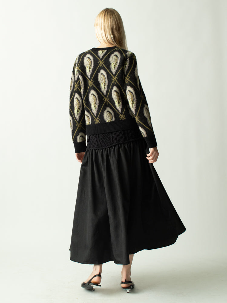 Mekas Knit Combo Drop Waist Skirt Skirt Lingua Franca   