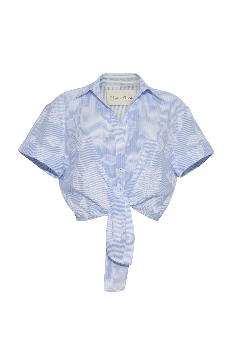 Asbury Top in Floral Clip Jacquard