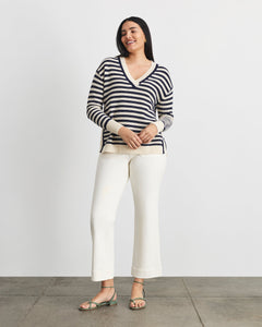 Ashby Sweater in Maritime Blue Cream Stripe