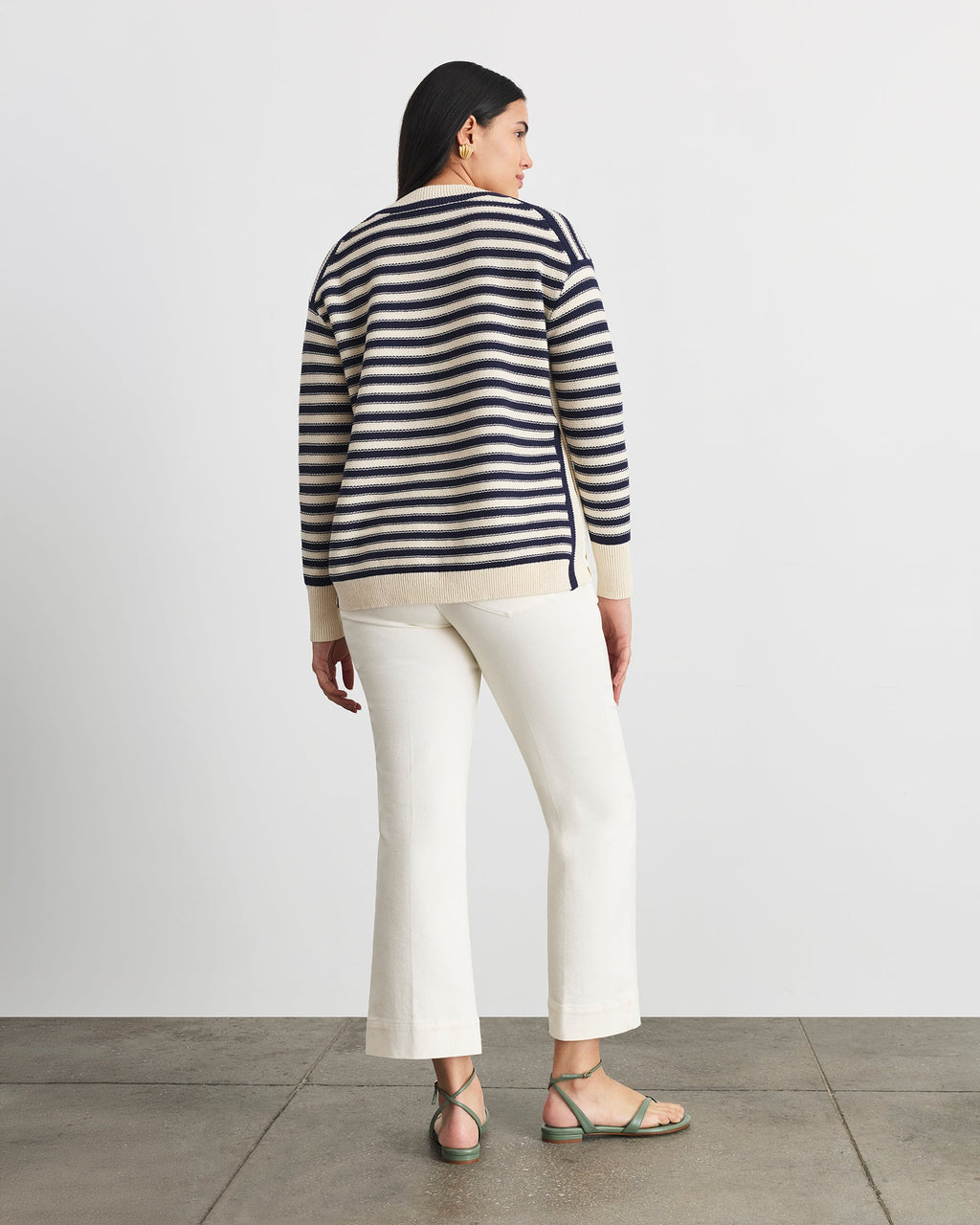 Ashby Sweater in Maritime Blue Cream Stripe