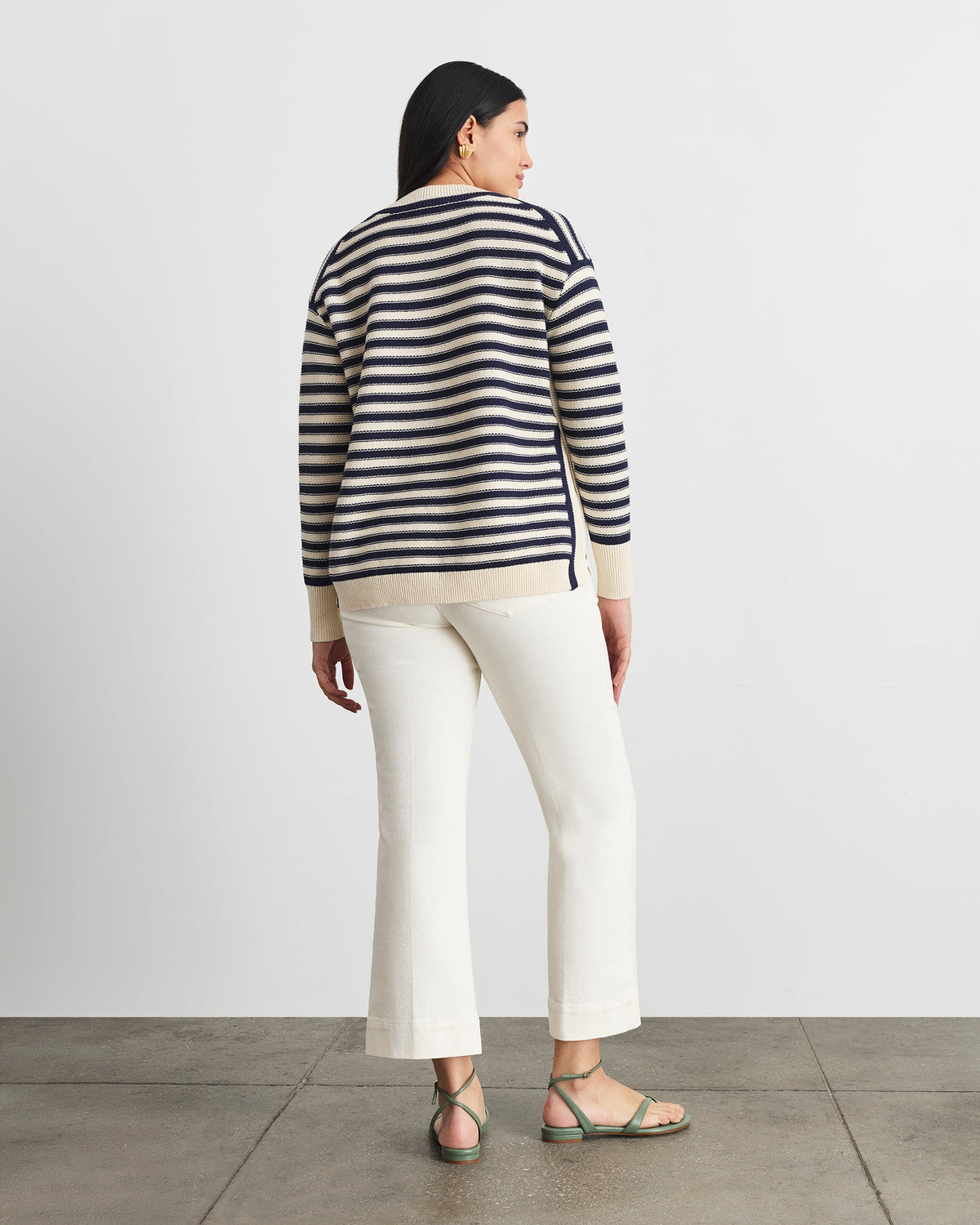 Ashby Sweater in Maritime Blue Cream Stripe