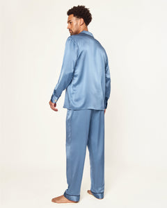 Men’s Silk Pajama Set in Mystique Blue