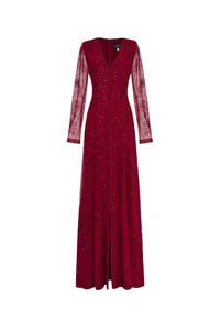 The Astrid Burgundy Gown