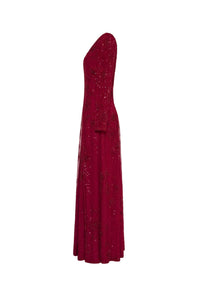 The Astrid Burgundy Gown