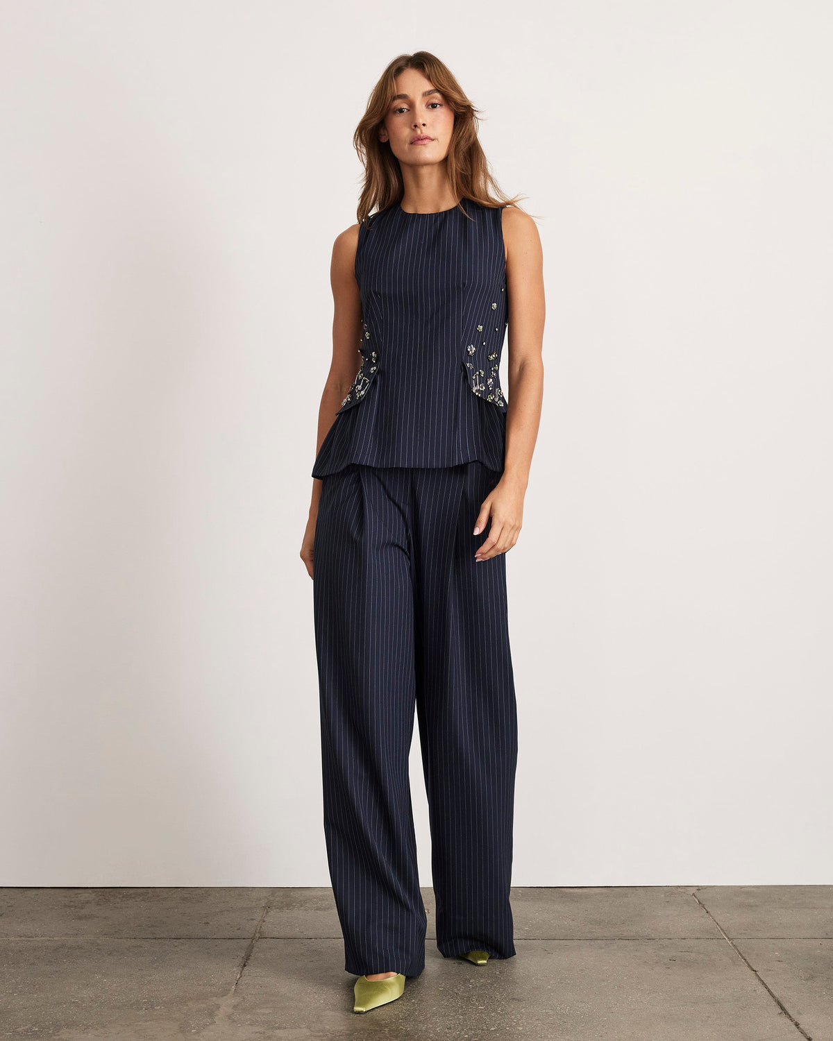 Astrid Embellished Top in Classic Navy