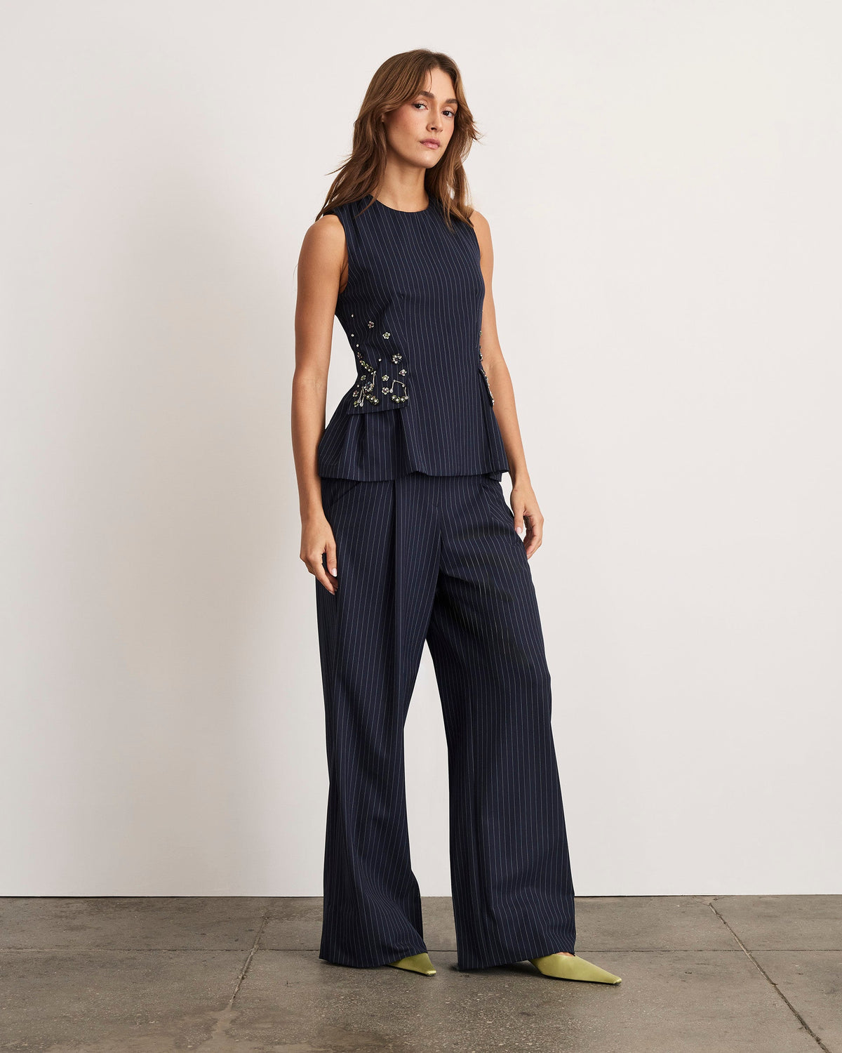 Astrid Embellished Top in Classic Navy