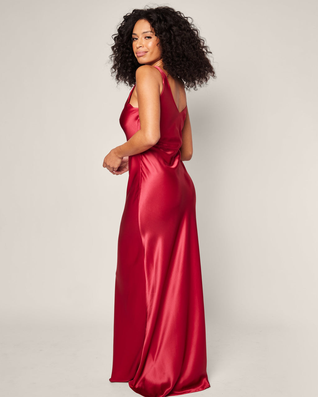 Women’s Silk Long Slip in Bordeaux
