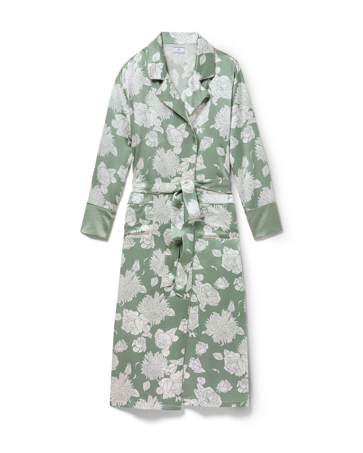 Women’s Silk Robe in Sage Bloom