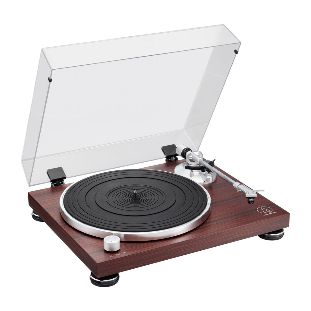 Fully Manual Belt-Drive Turntable (Wireless & Analog) in Rosewood