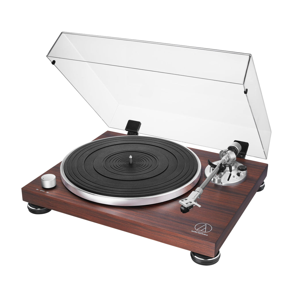 Fully Manual Belt-Drive Turntable (Wireless & Analog) in Rosewood