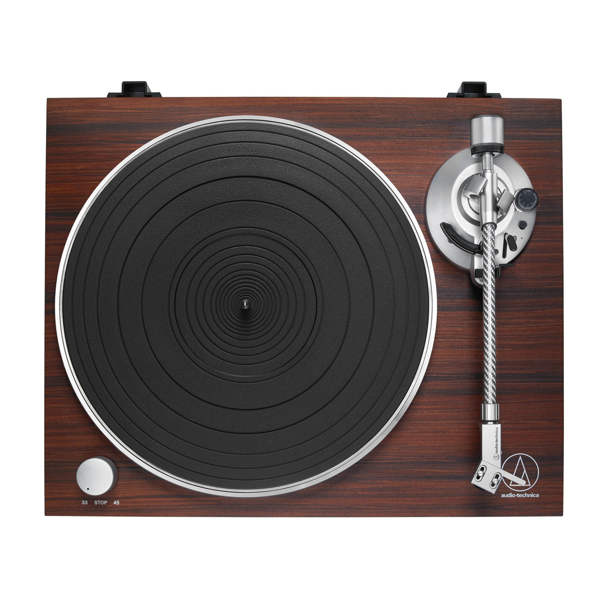 Fully Manual Belt-Drive Turntable (Wireless & Analog) in Rosewood