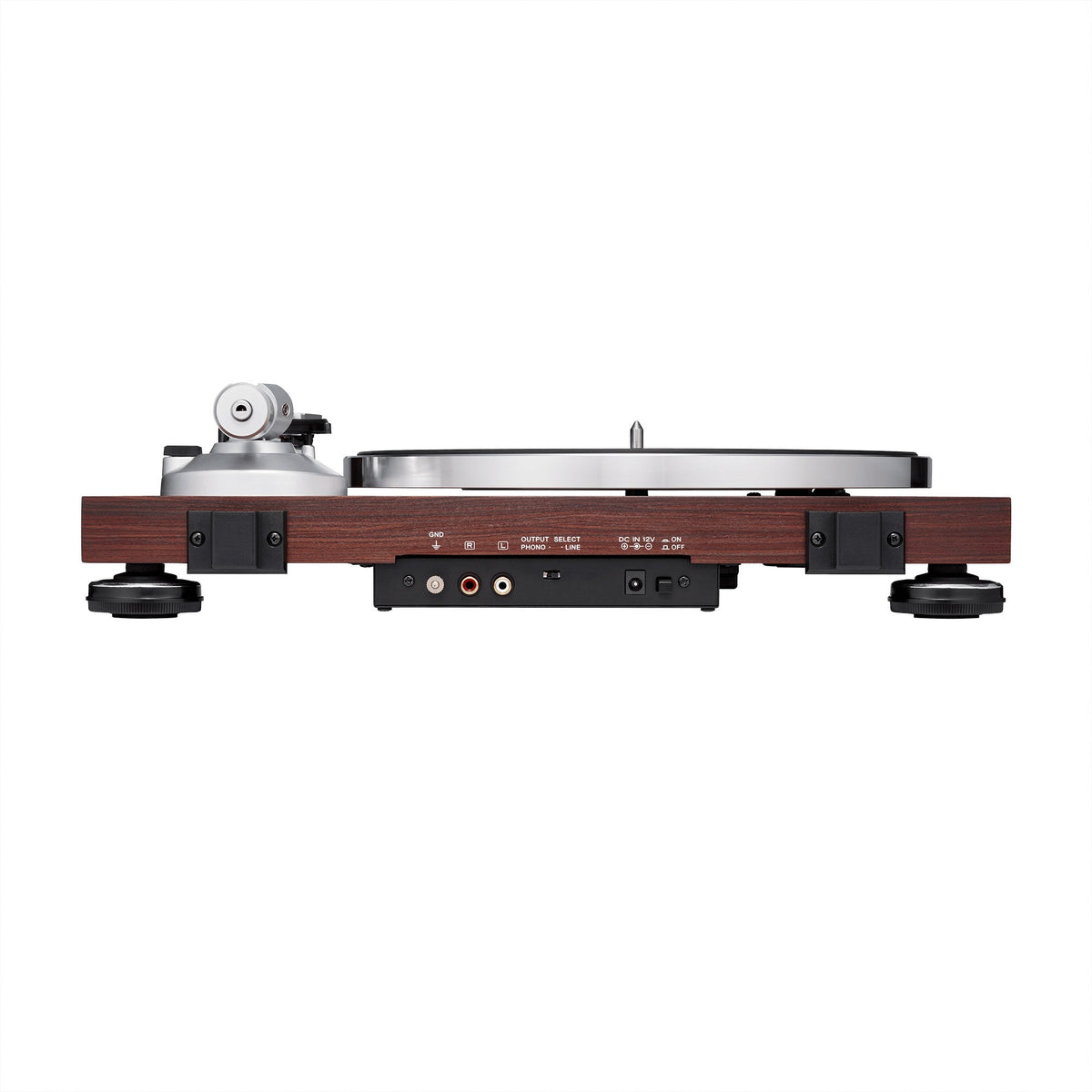 Fully Manual Belt-Drive Turntable (Wireless & Analog) in Rosewood