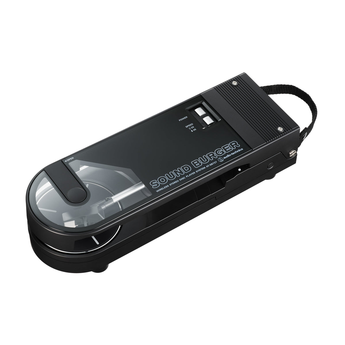 Sound Burger Portable Bluetooth Turntable in Black