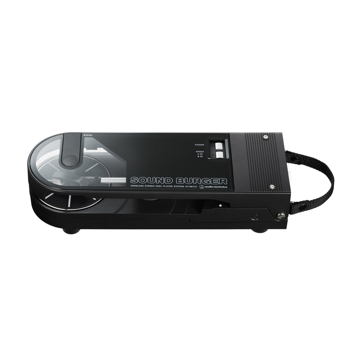 Sound Burger Portable Bluetooth Turntable in Black