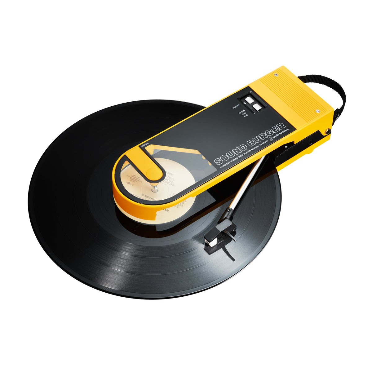 Sound Burger Portable Bluetooth Turntable in Yellow
