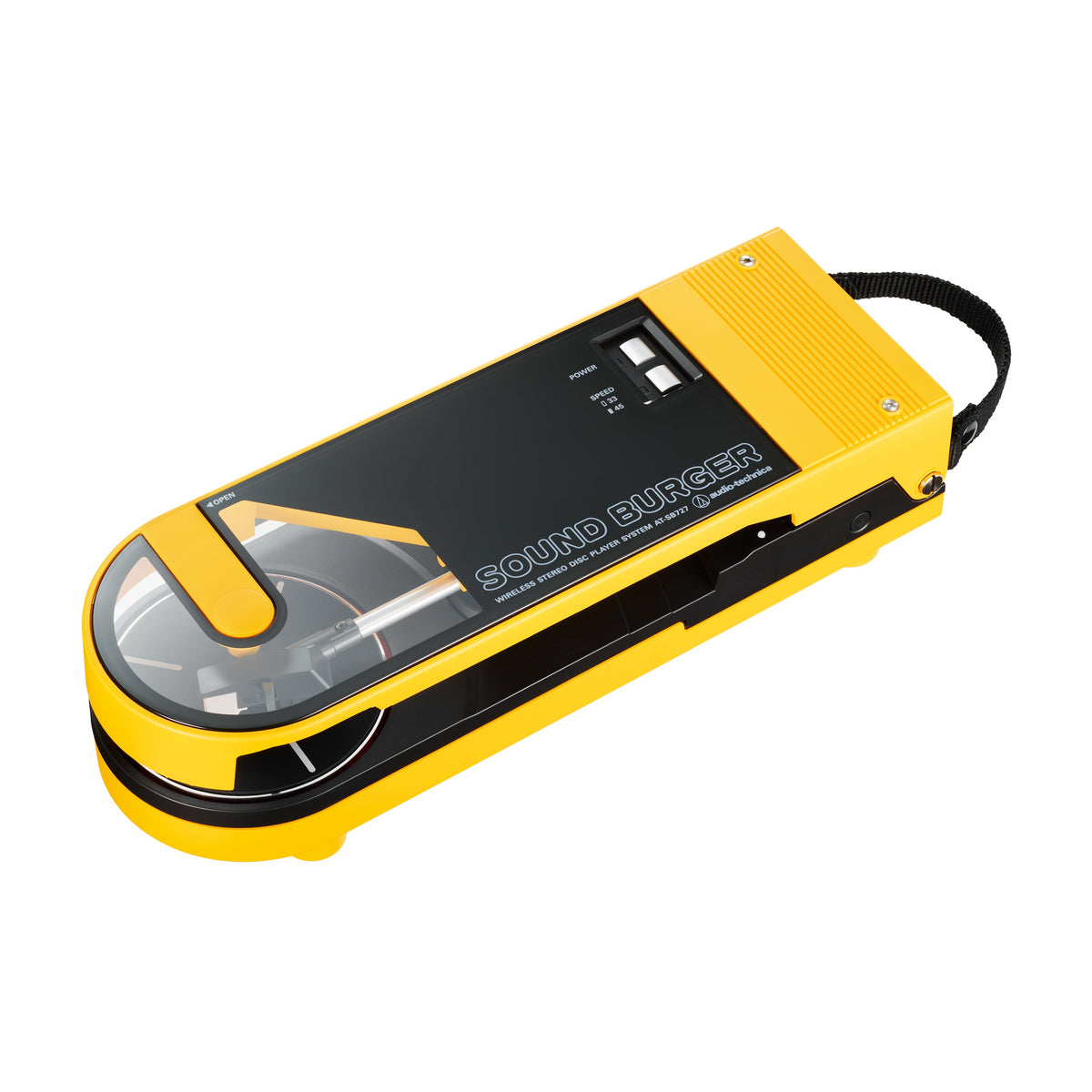 Sound Burger Portable Bluetooth Turntable in Yellow