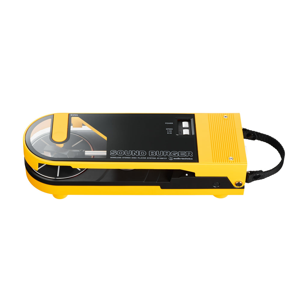 Sound Burger Portable Bluetooth Turntable in Yellow
