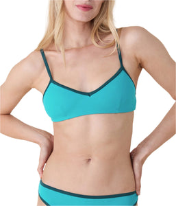 The Bells Bikini Top in Cyan