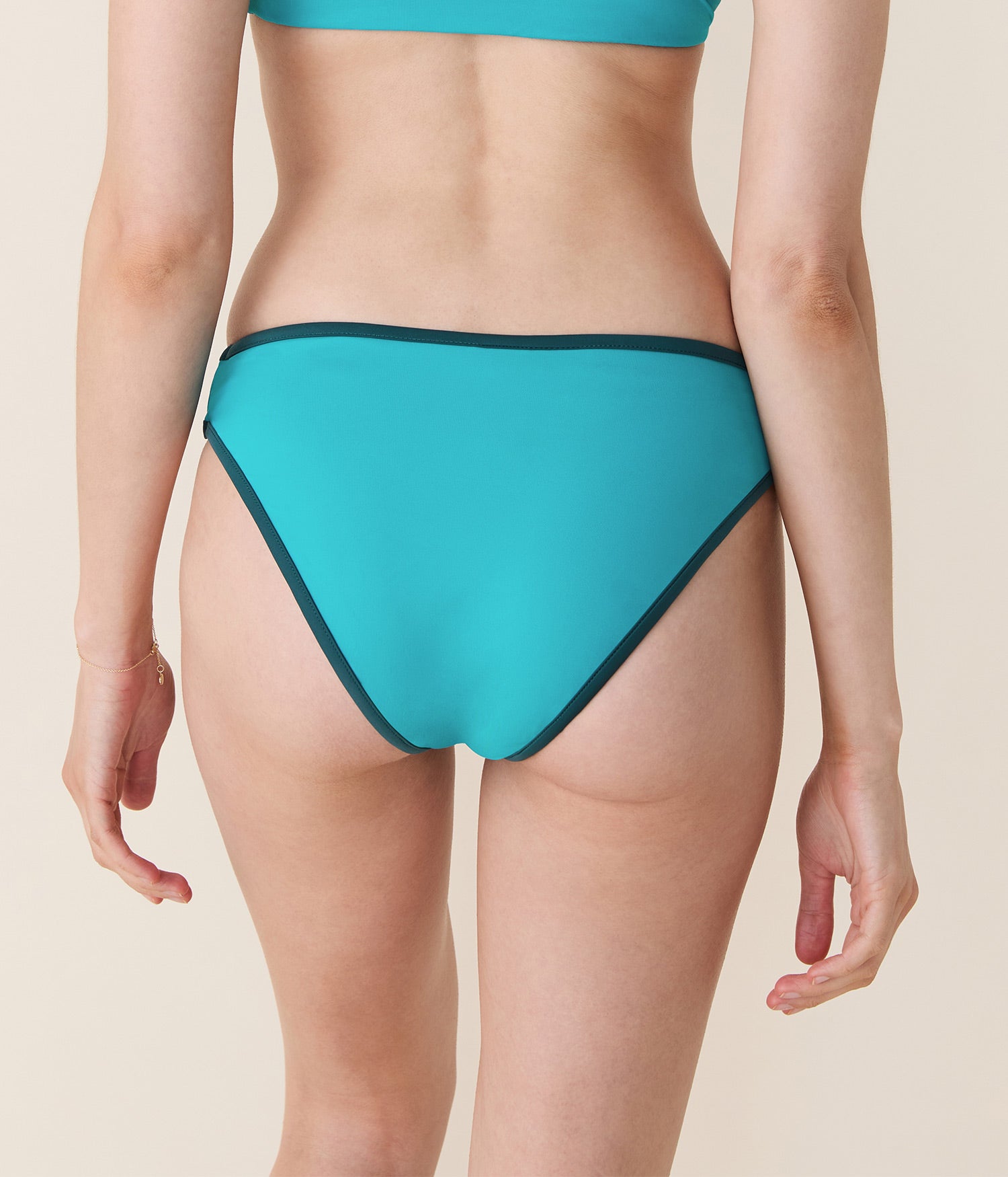 The Bells Bikini Bottom in Cyan