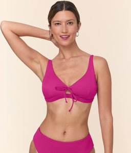 The Crete Bikini Top in Fuchsia