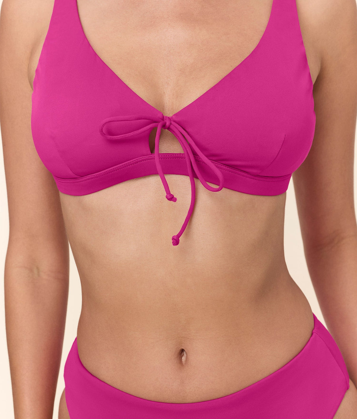 The Crete Bikini Top in Fuchsia