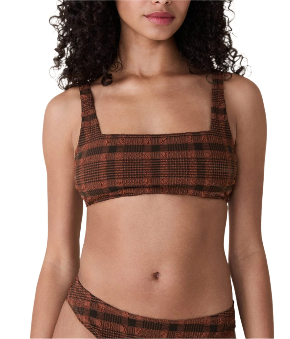 The Rye Bikini Top in Sierra Plaid