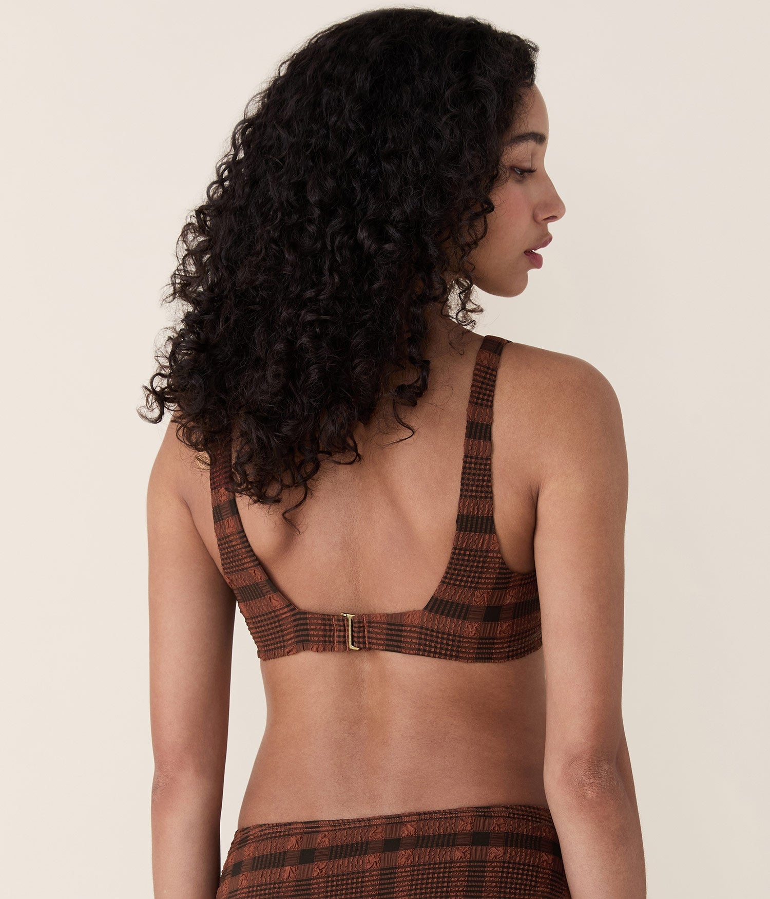 The Rye Bikini Top in Sierra Plaid