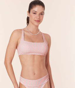 The Rye Bikini Top in Houndstooth Koi