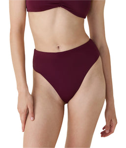 The 90s High Waist Bikini Bottom in Brandy