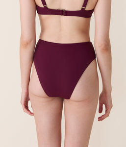 The 90s High Waist Bikini Bottom in Brandy