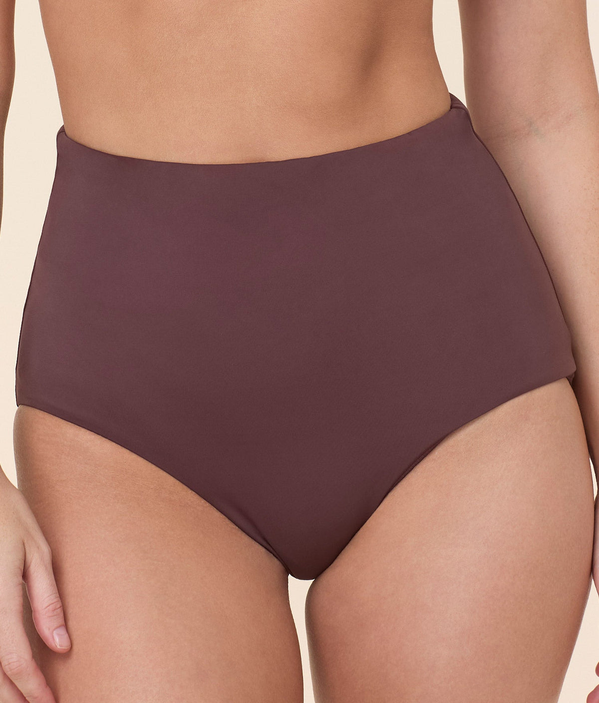 The Super High Waist Bikini Bottom in Mink