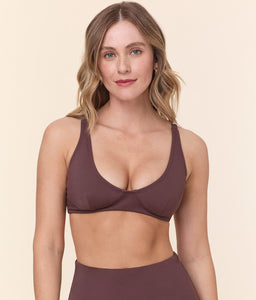 The Mila Bikini Top in Mink