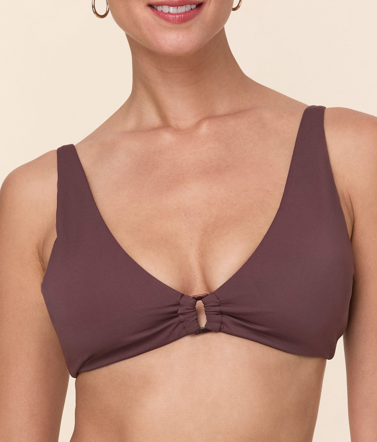 The Nora Bikini Top in Mink