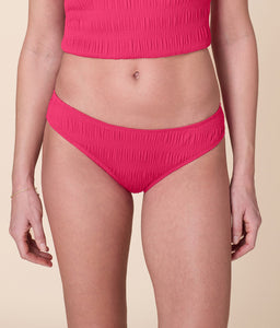 The Classic Bikini Bottom Smocked in Bright Begonia