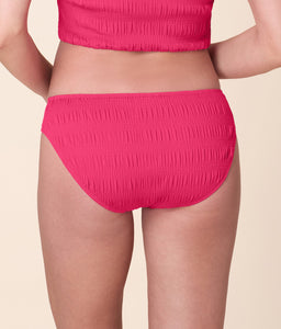 The Classic Bikini Bottom Smocked in Bright Begonia