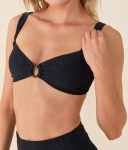 The Lori Bikini Top | Black Paisley