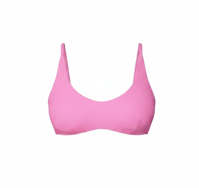 The Essex Bikini Top in Eco Nylon Rosebloom