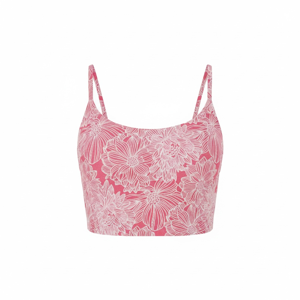 The Amalfi Tankini in Garden Jacquard Peachy