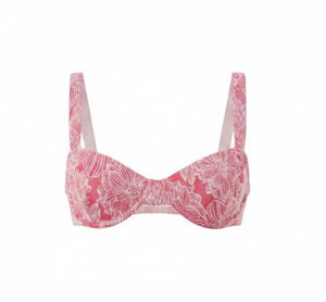 The Dorset Bikini Top in Garden Jacquard Peachy