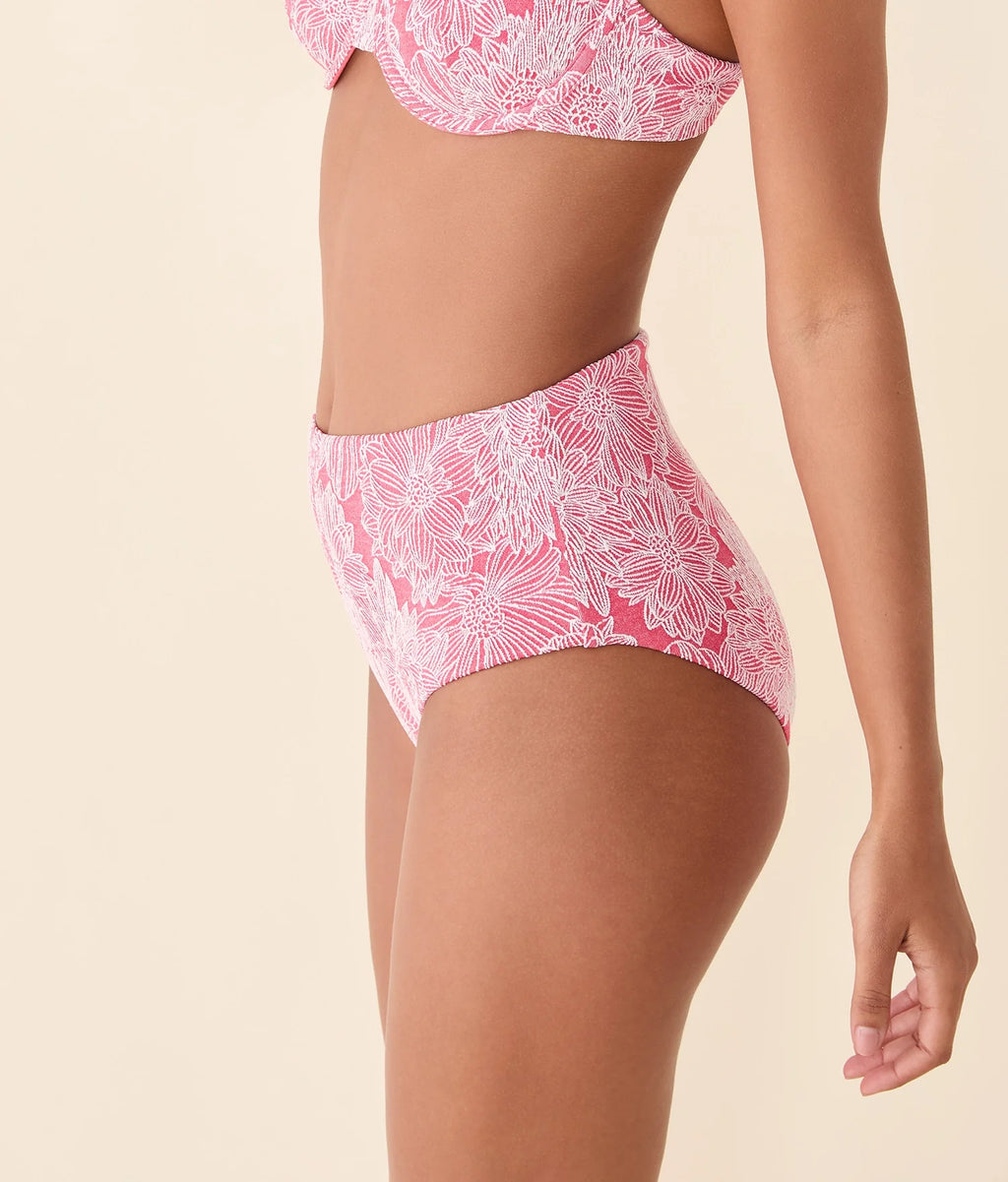 The High Waist Bikini Bottom - Peachy