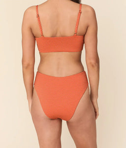 The 90s High Waist Bikini Bottom - Polka Dot - Marmalade